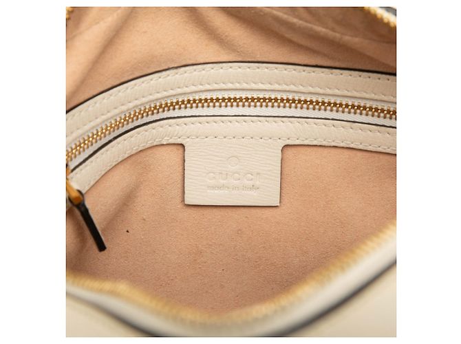 Borsa a tracolla Gucci GG Supreme Horsebit Bianco Beige - vista 5