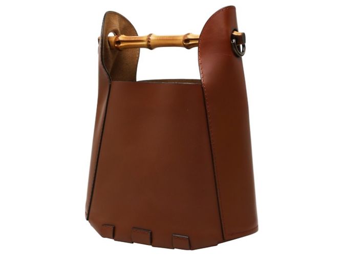 Bolsa Bucket Loewe Anagram Bamboo Marrom - vista 2