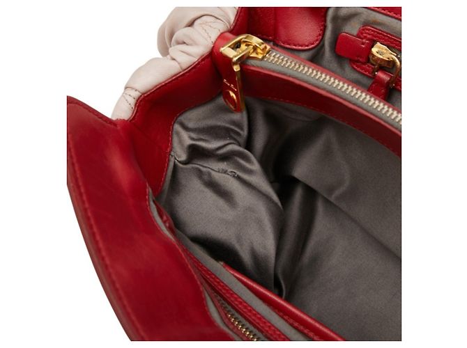 Borsa a tracolla Miu Miu Matelassé Rosso Beige - vista 10