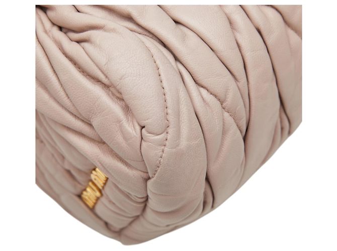 Borsa a tracolla Miu Miu Matelassé Rosso Beige - vista 5