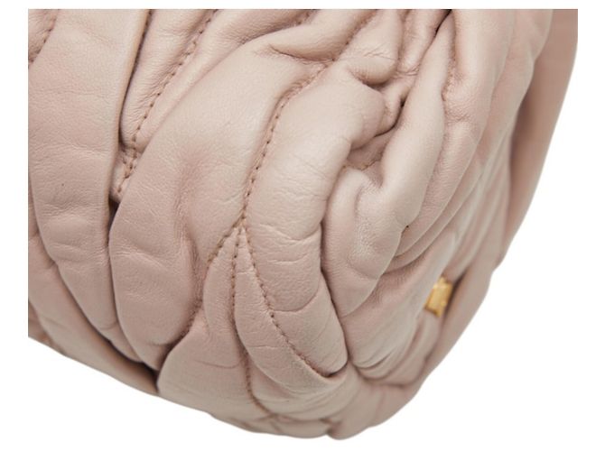 Borsa a tracolla Miu Miu Matelassé Rosso Beige - vista 6