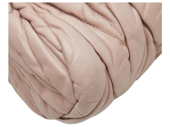 Borsa a tracolla Miu Miu Matelassé Rosso Beige - vista 7