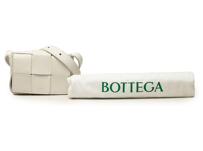 Borsa a tracolla Mini Crossbody Bottega Veneta Maxi Intrecciato Cassette Bianco - vista 6