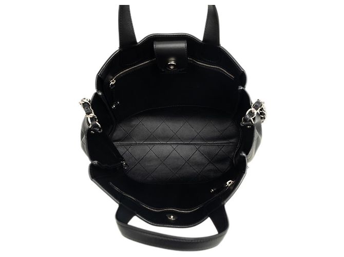 Chanel Coco Mark Wild Stitch Tote Bag Schwarz - Ansicht 4