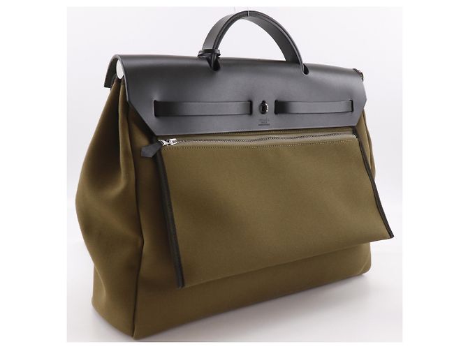 Hermès Sac à main Hermes Herbag Zip MM Noir - vue 3