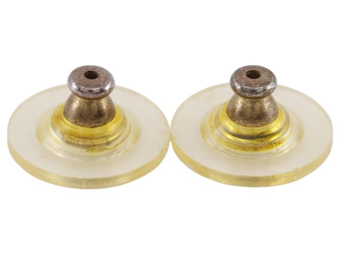 Boucles d'oreilles puces Chanel Coco Mark No. 5 Doré - vue 7