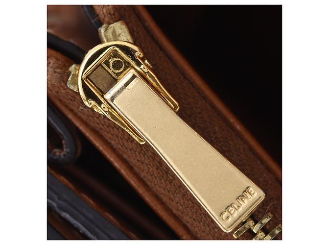 Céline Portafoglio con patta Large Triomphe Celine Nero - vista 15