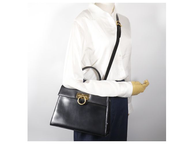 Borsa Salvatore Ferragamo Gancini Nero - vista 17