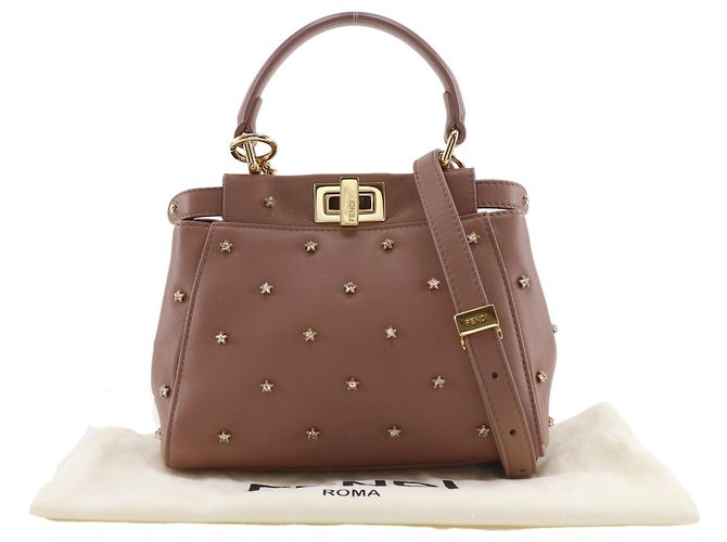 Borsa Fendi Peekaboo XS Rosa - vista 20