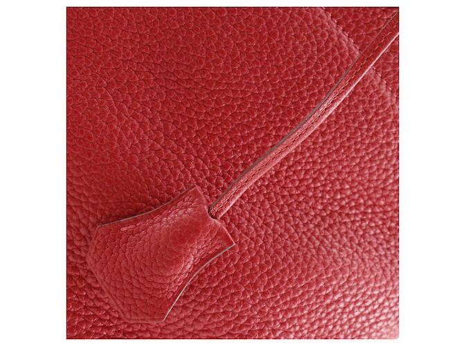 Hermès Borsa Hermes Bolide 35 in pelle Taurillon Clemence rossa Rosso - vista 10