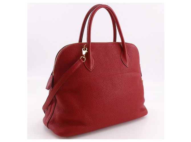 Hermès Borsa Hermes Bolide 35 in pelle Taurillon Clemence rossa Rosso - vista 3