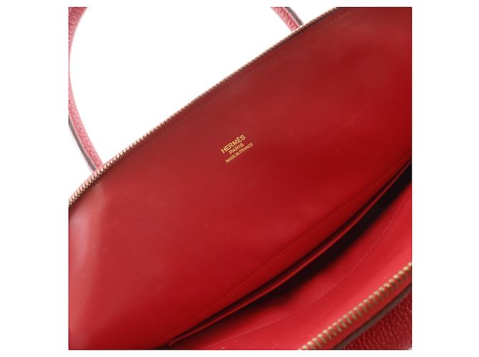 Hermès Borsa Hermes Bolide 35 in pelle Taurillon Clemence rossa Rosso - vista 8