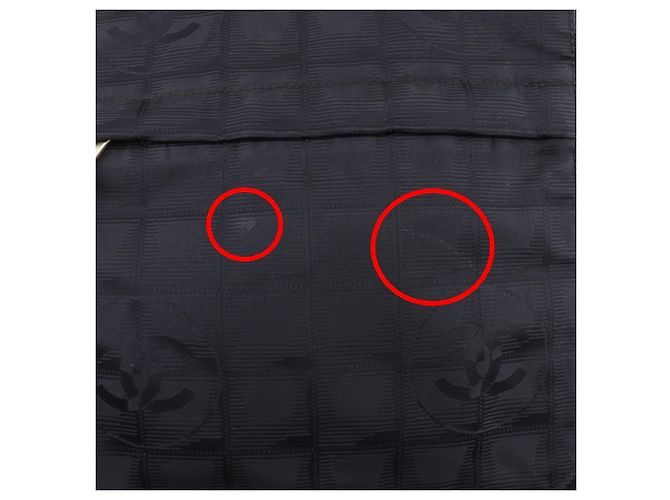 Borsa a tracolla Chanel in tela di nylon nera Nero - vista 8