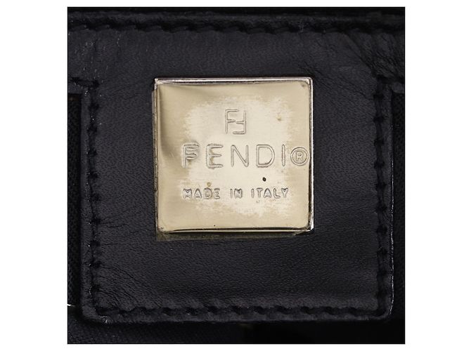 Fendi Logo Plate Tote Bag Schwarz - Ansicht 10