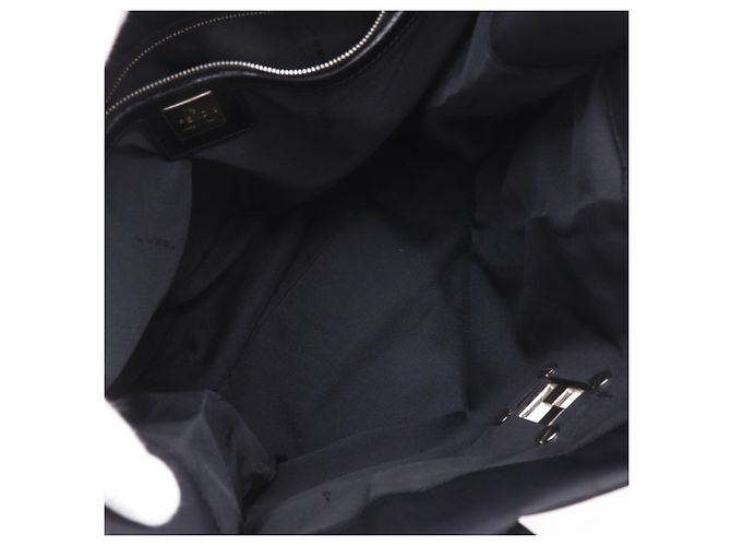Fendi Logo Plate Tote Bag Schwarz - Ansicht 6
