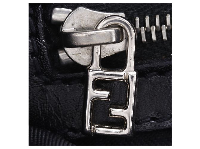 Fendi Logo Plate Tote Bag Schwarz - Ansicht 9