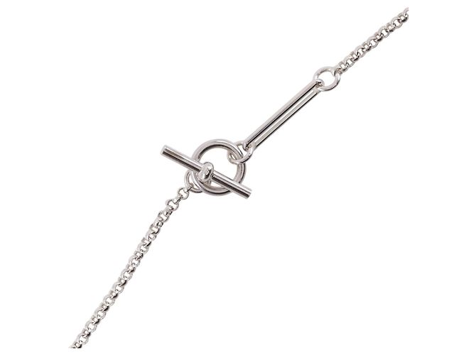 Hermès Hermes Exlibris MM Halskette Silber Golden - Ansicht 5