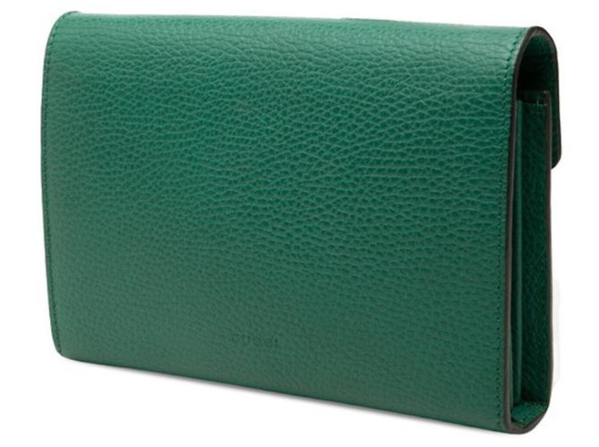 Borsa a tracolla con catena portafoglio Gucci Dionysus Verde - vista 2