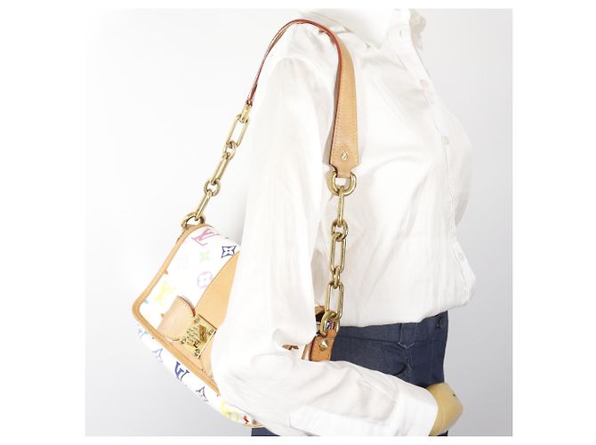 Louis Vuitton Patty Schultertasche Weiß Mehrfarben Monogramm - Ansicht 18