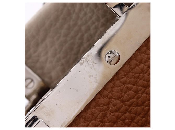 Borsa a mano Fendi Peekaboo Selleria Medium Grigio - vista 14