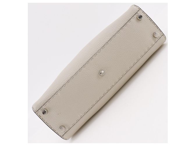 Borsa a mano Fendi Peekaboo Selleria Medium Grigio - vista 9