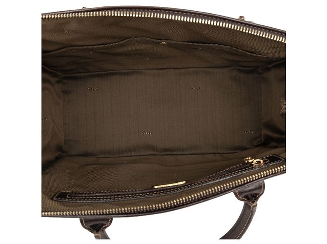 Fendi Zucca Handtasche braun Leder und Canvas - Ansicht 4