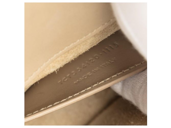 Autre Marque Borsa a tracolla con catena Saint Laurent YSL Logo Kate Small con nappina Beige - vista 8