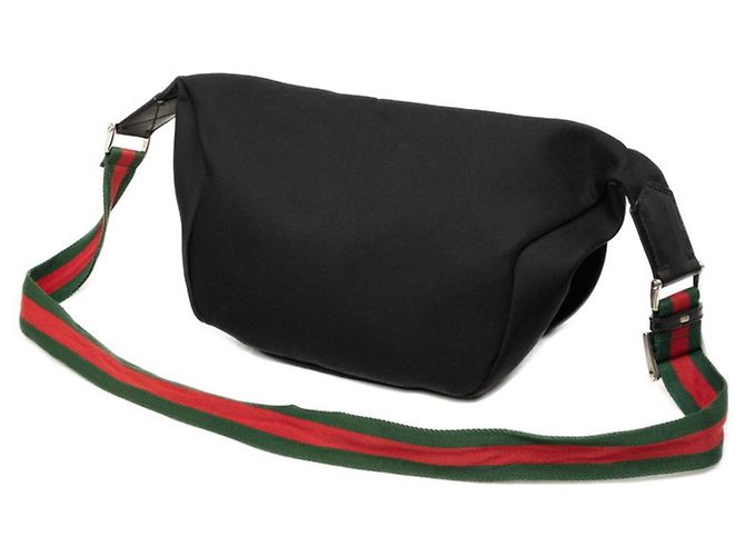 Borsa a tracolla Gucci Sherry Line in canvas nero - vista 2