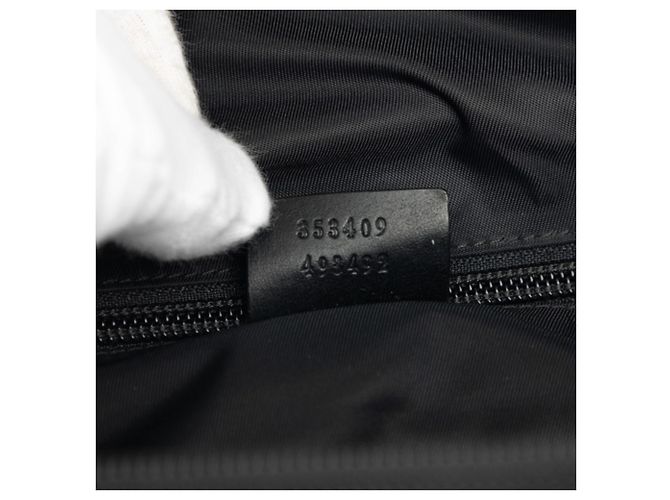 Borsa a tracolla Gucci Sherry Line in canvas nero - vista 6