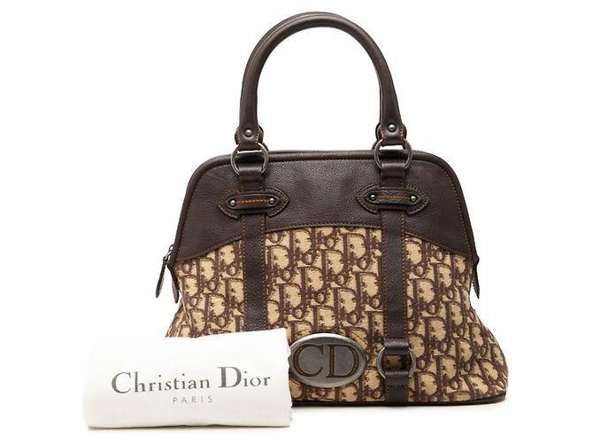 Christian Dior Trotter Handtasche Braun Beige - Ansicht 6
