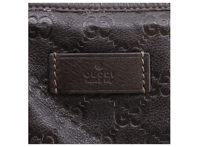 Mala de Viagem Boston Gucci em couro marrom - vista 13