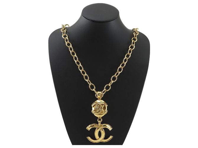 Collar Chanel Coco Mark chapado en oro Dorado - vista 2