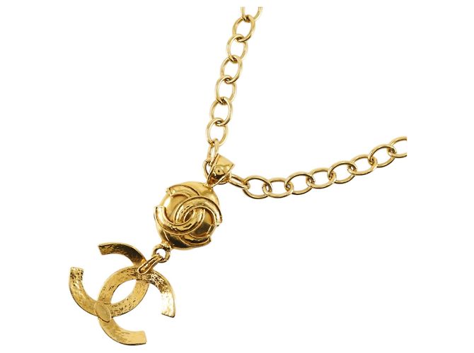 Collar Chanel Coco Mark chapado en oro Dorado - vista 3