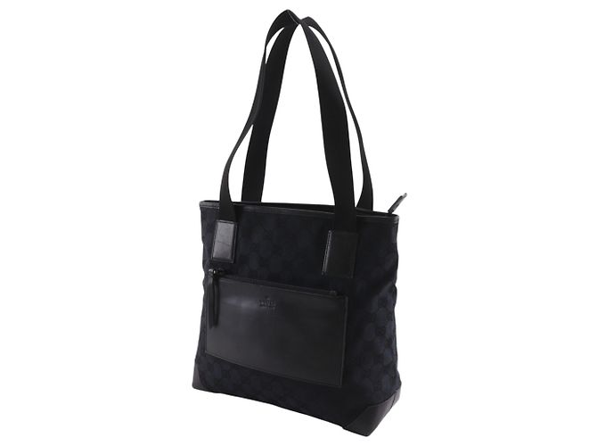 Borsa Tote Gucci GG Canvas Black Nero - vista 2