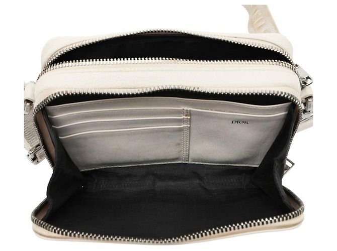 Borsa a tracolla Christian Dior in pelle avorio Crudo - vista 8