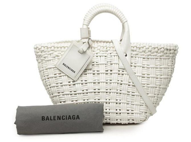 Borsa Balenciaga Bistro XS Bianco - vista 7
