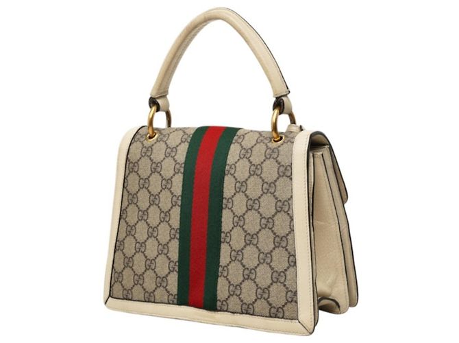 Borsa Gucci GG Supreme Queen Margaret Rosso Beige Verde - vista 2