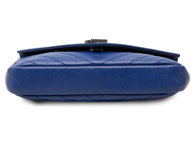 Autre Marque Borsa a mano Saint Laurent YSL Logo College Mini Blu - vista 3