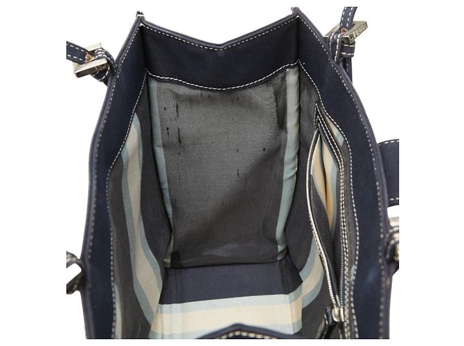 Fendi FF Logo Schnalle Tote Bag Marineblau - Ansicht 10