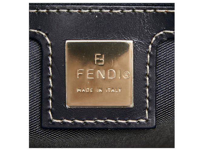 Fendi FF Logo Schnalle Tote Bag Marineblau - Ansicht 12