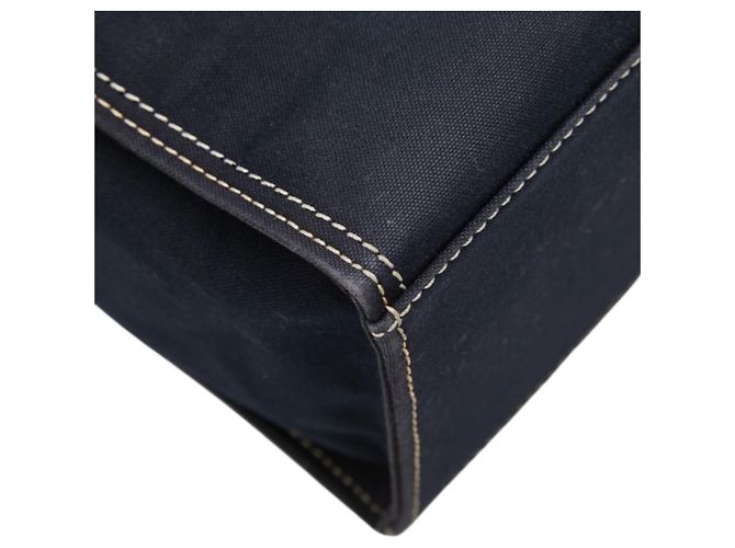 Fendi FF Logo Schnalle Tote Bag Marineblau - Ansicht 7