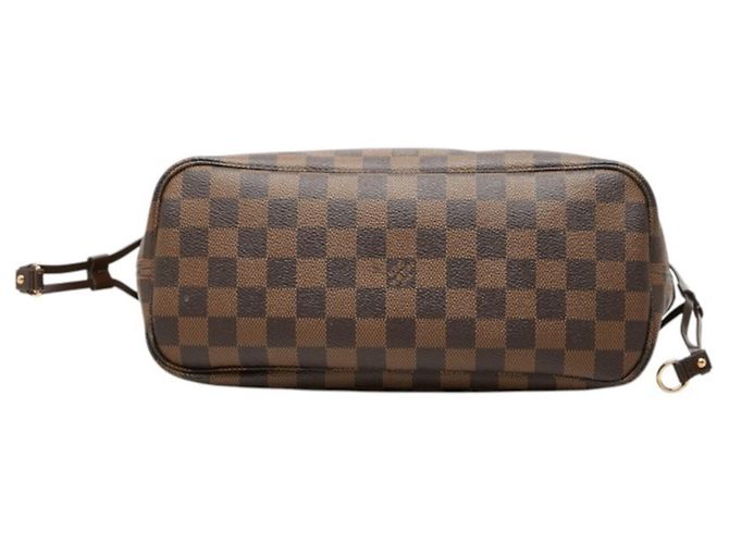 Sac Cabas Louis Vuitton Damier Neverfull PM Marron Rouge Fuschia - vue 3