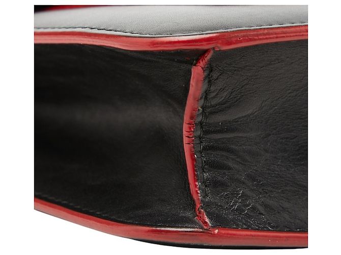 Bulgari Borsa a tracolla con catena Bvlgari Serpenti Forever con ciondolo a cuore Nero Rosso - vista 5