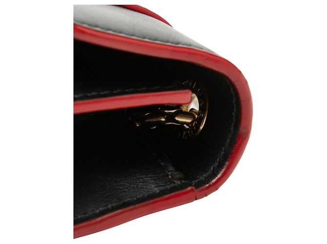 Bulgari Borsa a tracolla con catena Bvlgari Serpenti Forever con ciondolo a cuore Nero Rosso - vista 6