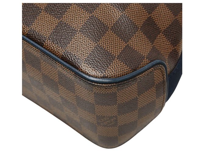 Borsa Tote Louis Vuitton Damier Herald Marrone Blu navy - vista 4