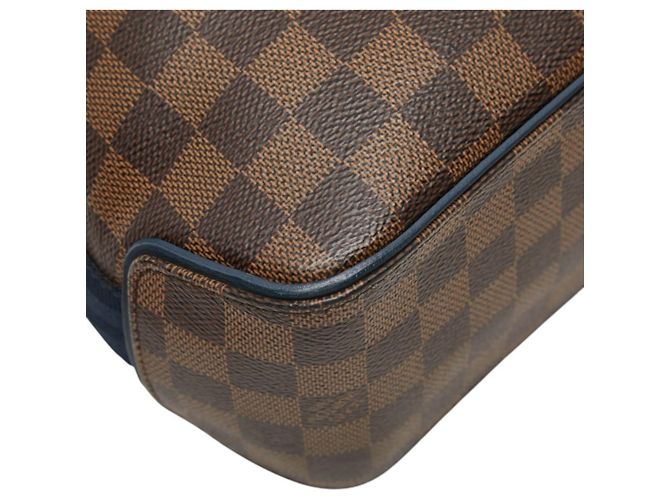 Borsa Tote Louis Vuitton Damier Herald Marrone Blu navy - vista 7
