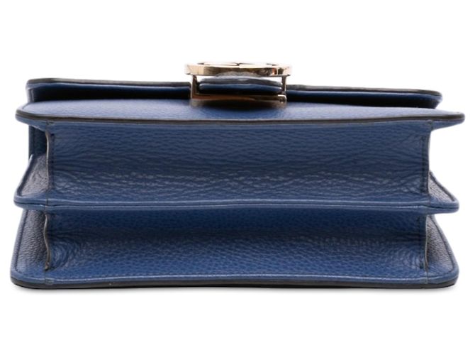 Gucci Blue Small Dollar Calfskin Interlocking G Crossbody Blu scuro - vista 3