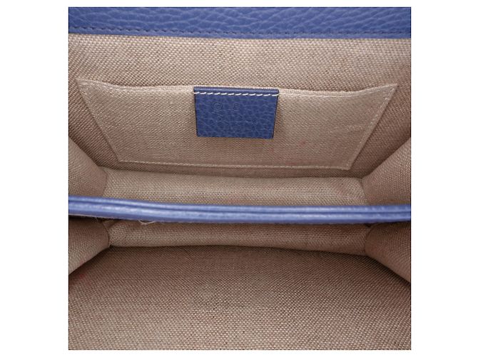 Gucci Blue Small Dollar Calfskin Interlocking G Crossbody Blu scuro - vista 4