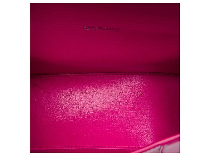 Borsa Hourglass Top Handle XS in vitello rosa Balenciaga - vista 4