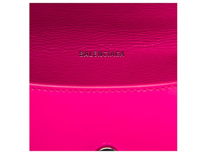 Borsa Hourglass Top Handle XS in vitello rosa Balenciaga - vista 5